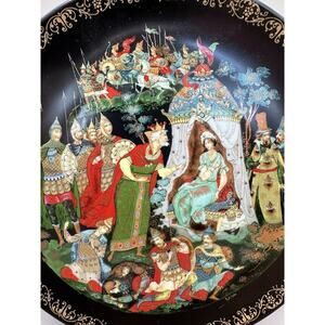 1989Tianex Russian Legends Plates Hand Painted Fairy Tale Folklore #3265